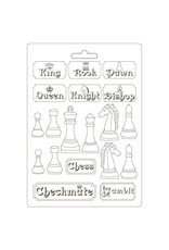STAMPERIA STAMPERIA ALICE THROUGH THE LOOKING GLASS CHESSBOARD SOFT MAXI MOULD 8.5x11.5