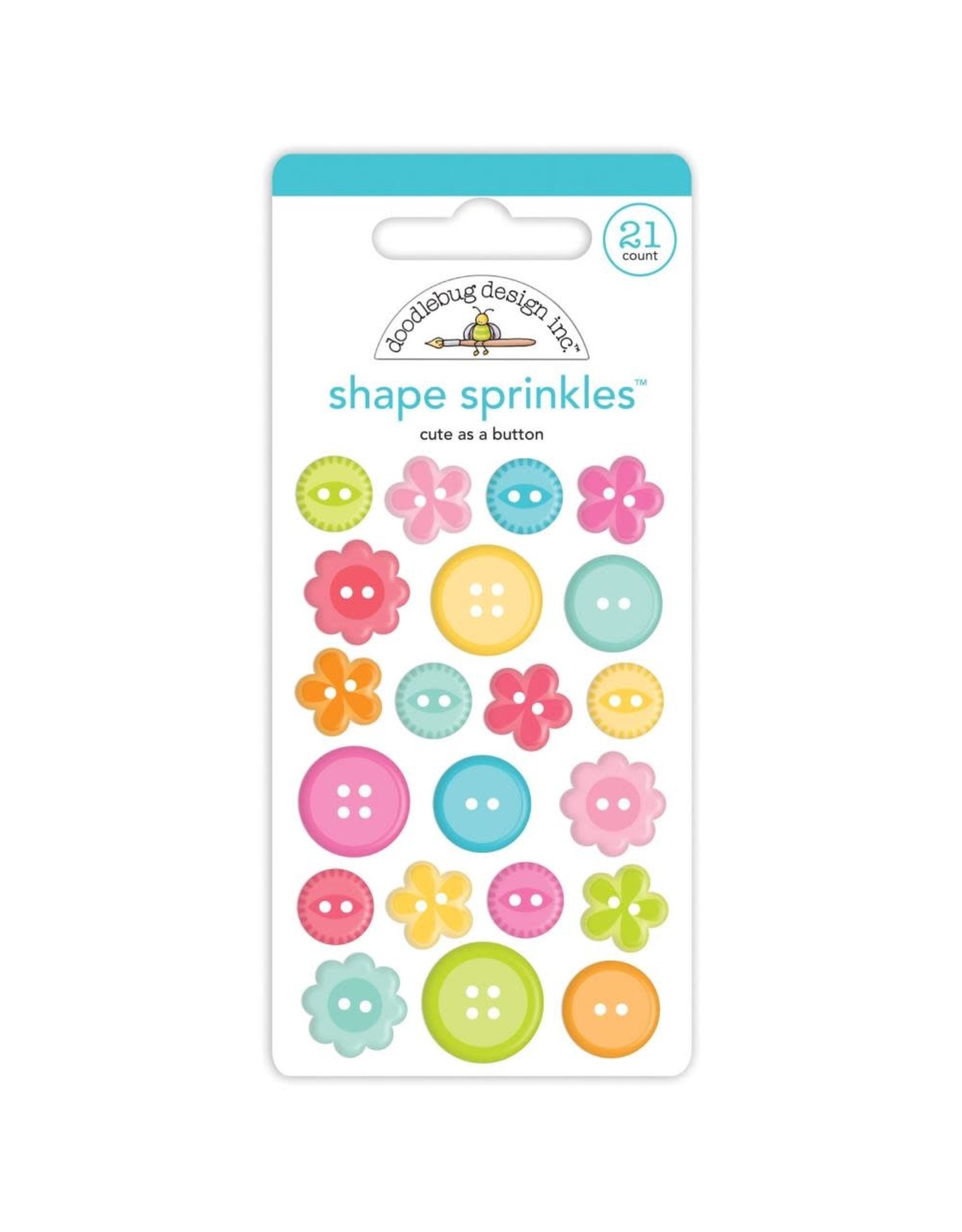 DOODLEBUG DESIGN DOODLEBUG DESIGN CUTE AS A BUTTON SHAPE SPRINKLES