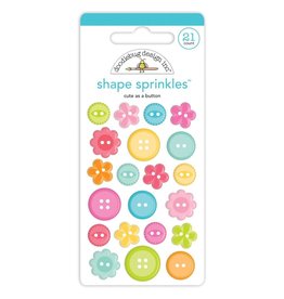 DOODLEBUG DESIGNS DOODLEBUG DESIGN CUTE AS A BUTTON SHAPE SPRINKLES