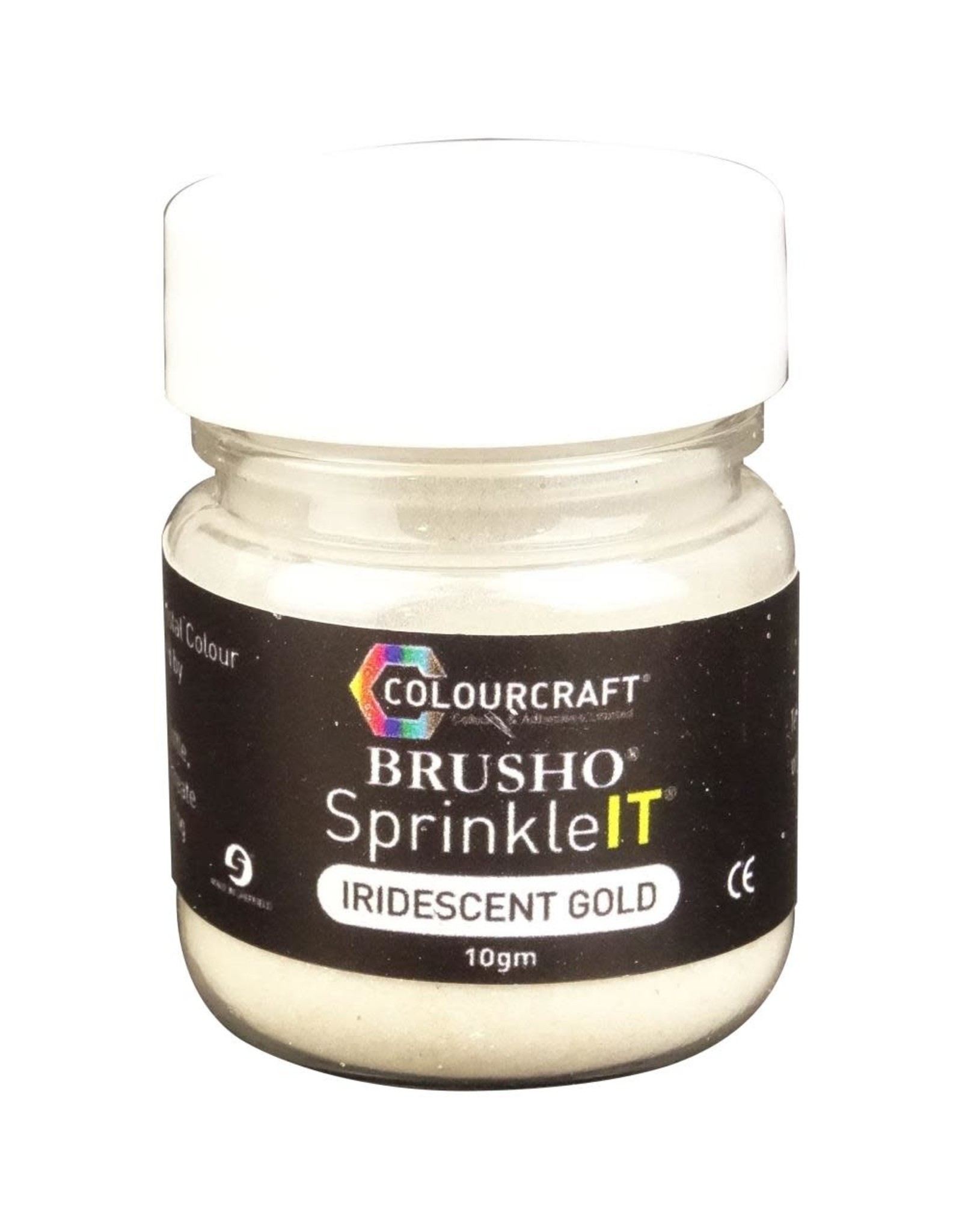 COLOURCRAFT COLOURCRAFT BRUSHO IRIDESCENT GOLD SPRINKLEIT 10GM