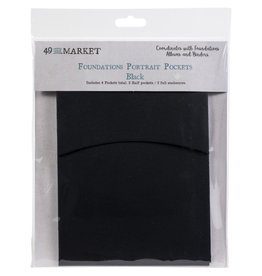 49 AND MARKET 49 AND MARKET BLACK FOUNDATIONS PORTRAIT POCKETS