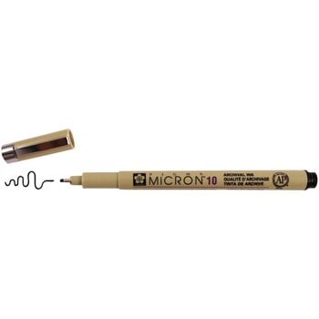 SAKURA SAKURA BLACK PIGMA MICRON PEN 10 .60mm