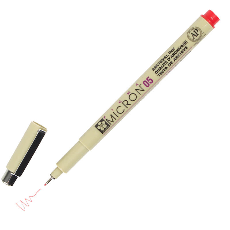 SAKURA SAKURA PIGMA MICRON PEN 05 .45mm RED