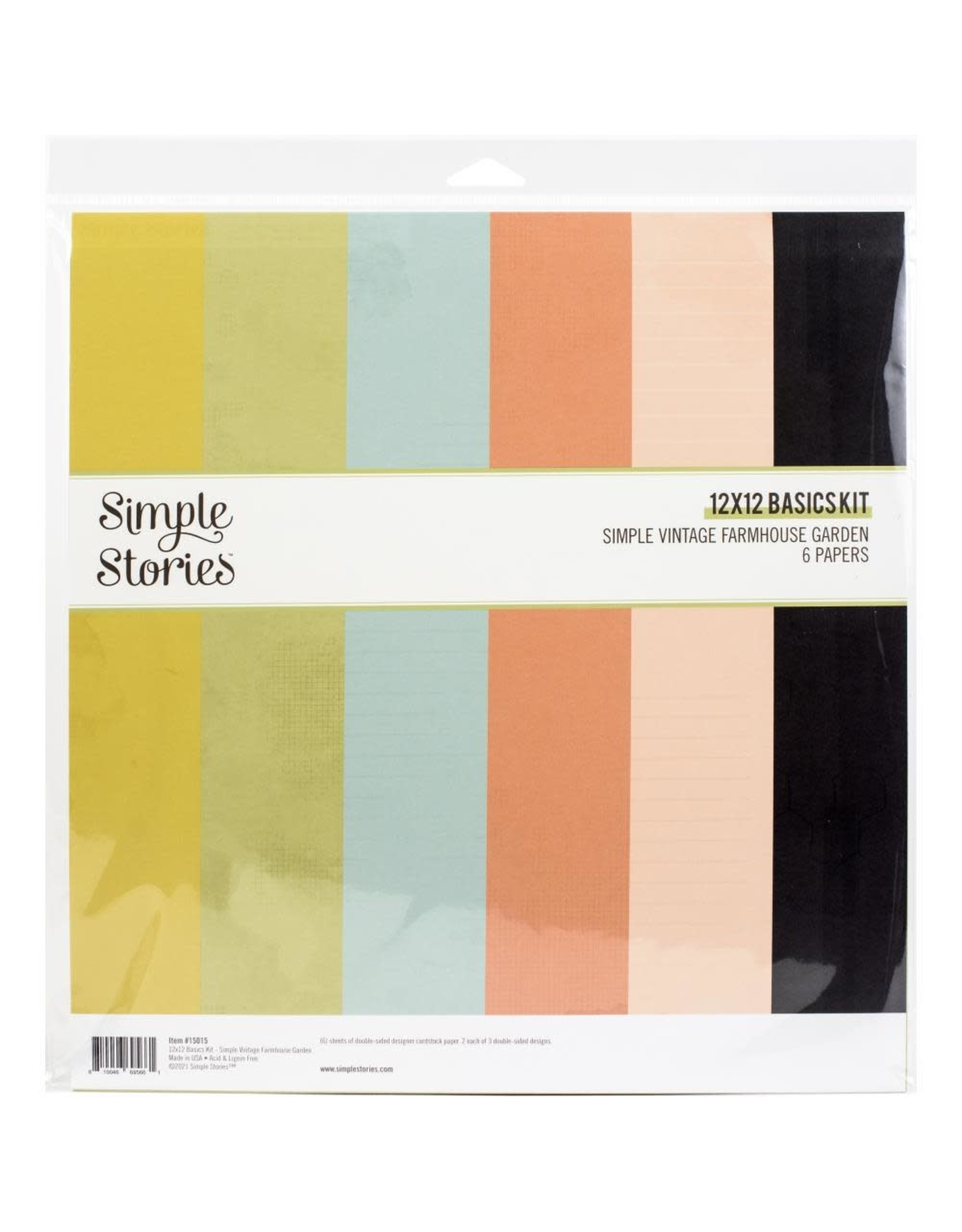 SIMPLE STORIES SIMPLE STORIES SIMPLE VINTAGE FARMHOUSE GARDEN 12x12 BASICS KIT