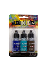 RANGER TIM HOLTZ ALCOHOL INK KIT MARINER INDIGO/MERMAID/TEAKWOOD 3PK