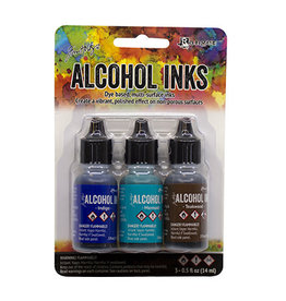 RANGER TIM HOLTZ ALCOHOL INK KIT MARINER INDIGO/MERMAID/TEAKWOOD 3PK