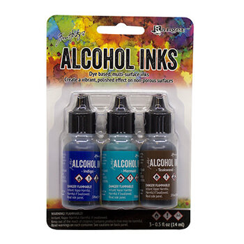 RANGER TIM HOLTZ ALCOHOL INK KIT MARINER INDIGO/MERMAID/TEAKWOOD 3PK