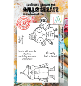 AALL & CREATE AALL & CREATE JANET KLEIN #503 TIN MAN & MONKEY A7 ACRYLIC STAMP SET