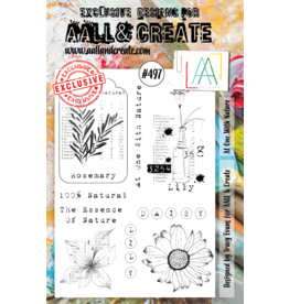 AALL & CREATE AALL & CREATE TRACY EVANS #497 AT ONE WITH NATURE A5 ACRYLIC STAMP SET