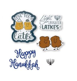 SIZZIX SIZZIX LOVE YOU A LATKE FRAMELITS DIES & STAMP SET