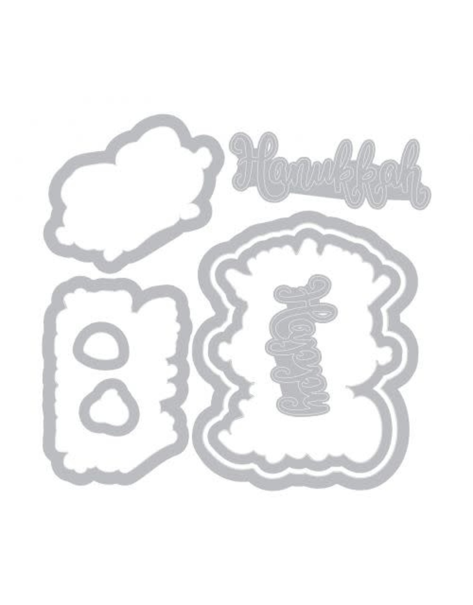 SIZZIX SIZZIX LOVE YOU A LATKE FRAMELITS DIES & STAMP SET