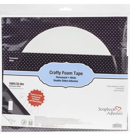 3L SCRAPBOOK ADHESIVES WHITE CRAFTY FOAM TAPE ROLL 108 FT