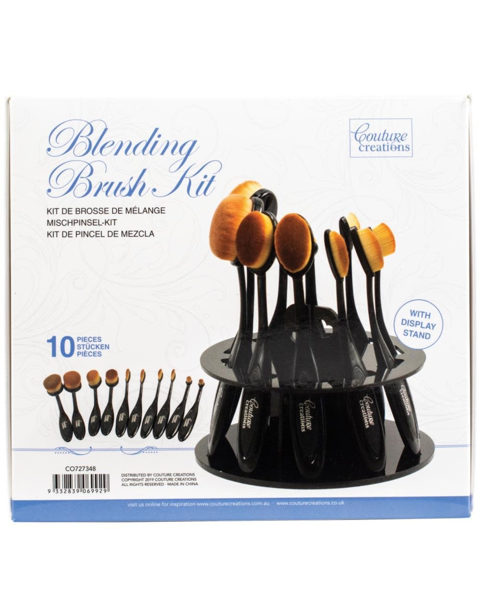 COUTURE CREATIONS COUTURE CREATIONS BLENDING BRUSH KIT WITH DISPLAY STAND