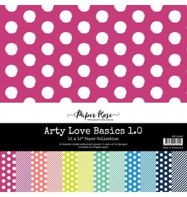 PAPER ROSE PAPER ROSE ARTY LOVE BASICS 1.0 PAPER COLLECTION 12x12 12 SHEETS