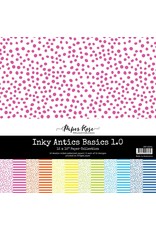 PAPER ROSE PAPER ROSE INKY ANTICS BASICS 1.0 PAPER COLLECTION 12x12 12 SHEETS