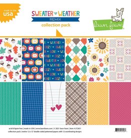 LAWN FAWN LAWN FAWN SWEATER WEATHER REMIX 12x12 COLLECTION PACK 12 SHEETS