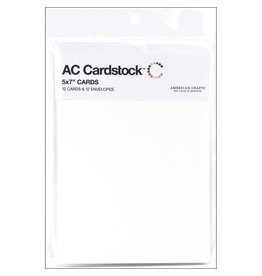 AMERICAN CRAFTS AMERICAN CRAFTS A7 CARDS WITH ENVELOPES 5x7 12/PK