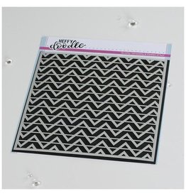 HEFFY DOODLE HEFFY DOODLE CHEVRON FUN 6x6 STENCIL