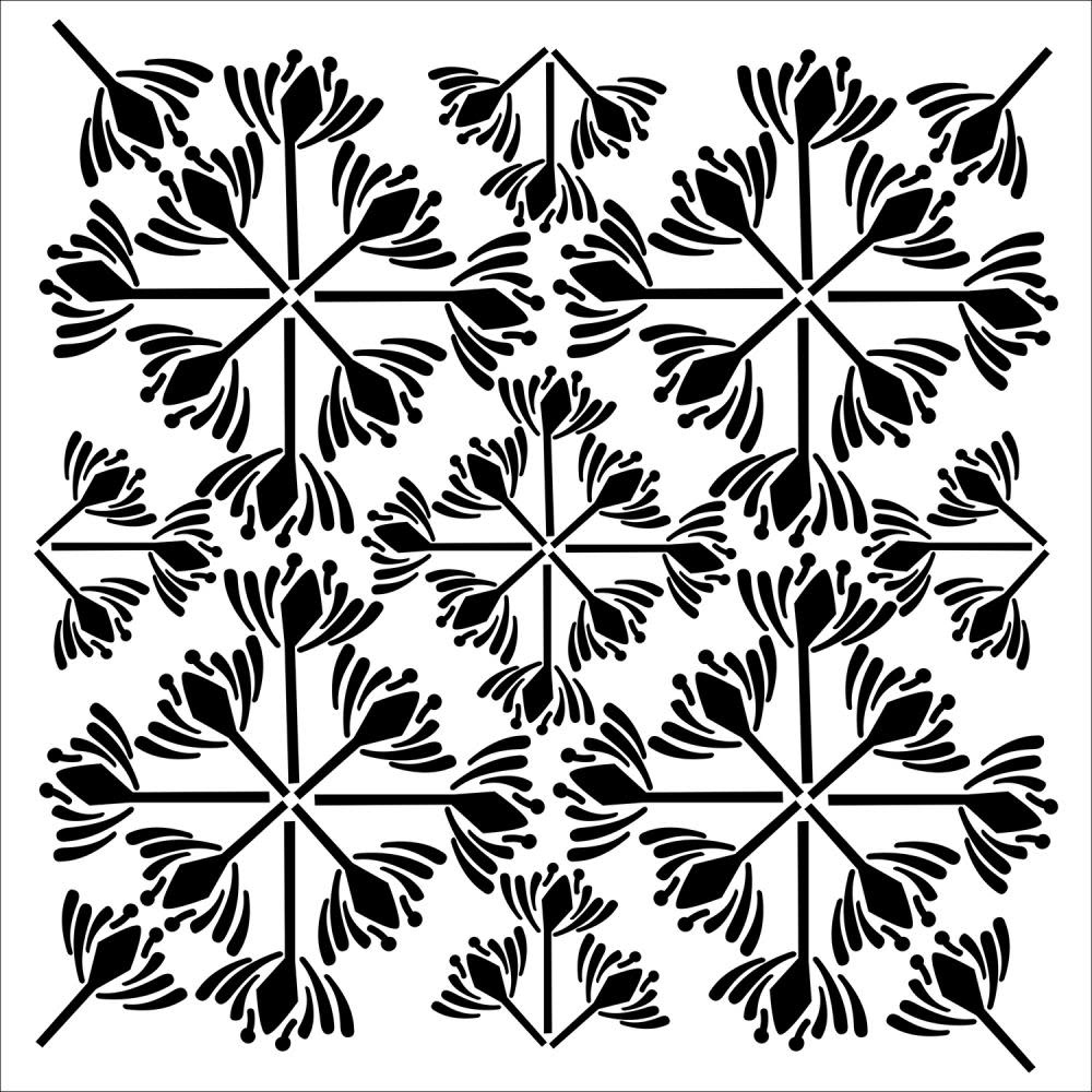 CRAFTERS WORKSHOP THE CRAFTER'S WORKSHOP BALZAR DESIGNS GARDEN TILE STENCIL 6X6