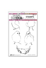 RANGER RANGER DINA WAKLEY MEDIA NESTED BIRDS 6x9 CLING STAMP SET