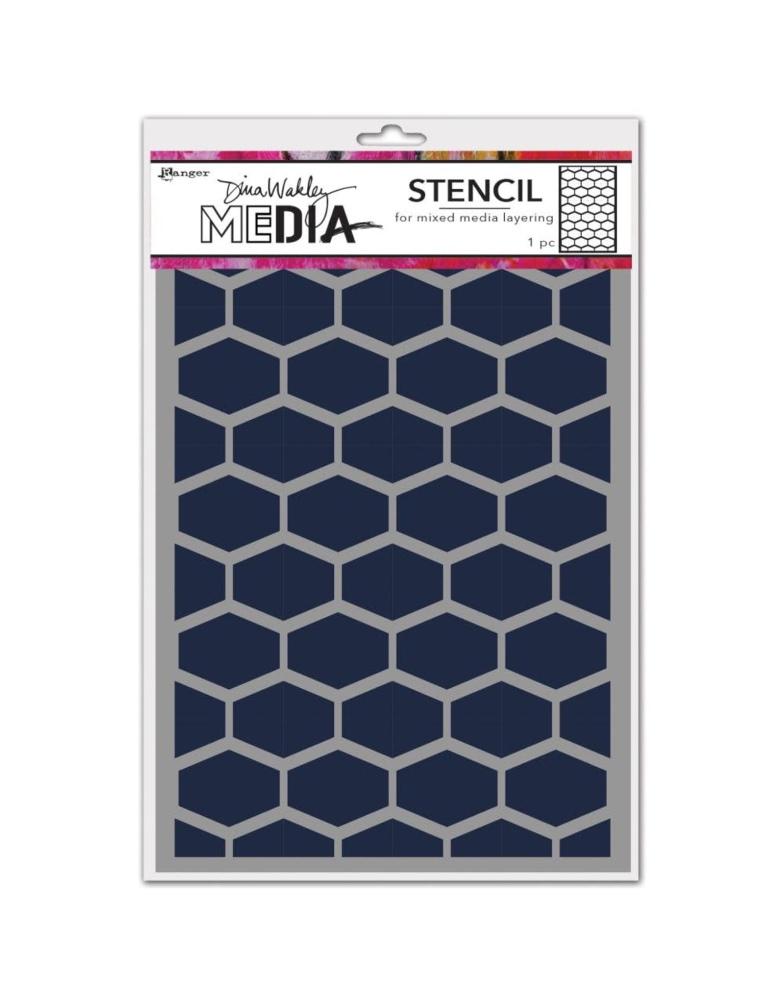 RANGER RANGER DINA WAKLEY MEDIA STENCIL LATTICE 9"X6"