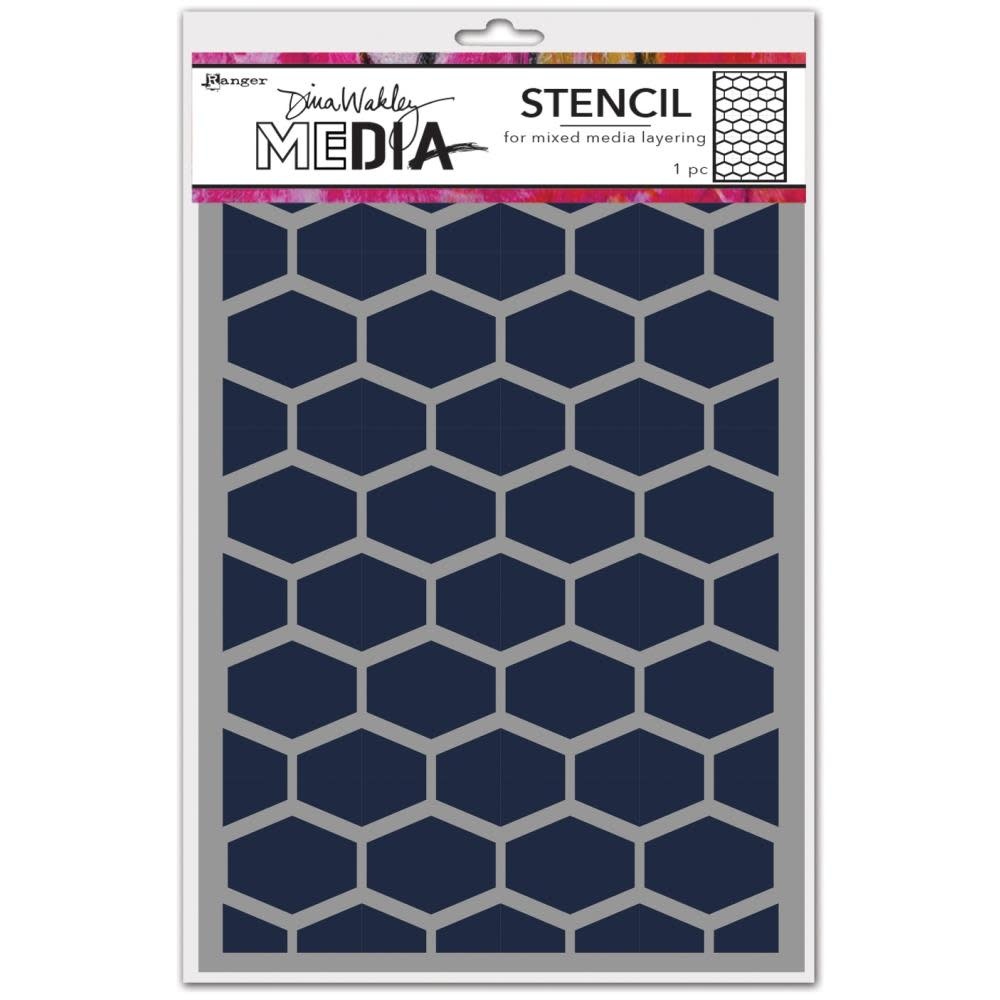 RANGER RANGER DINA WAKLEY MEDIA STENCIL LATTICE 9"X6"