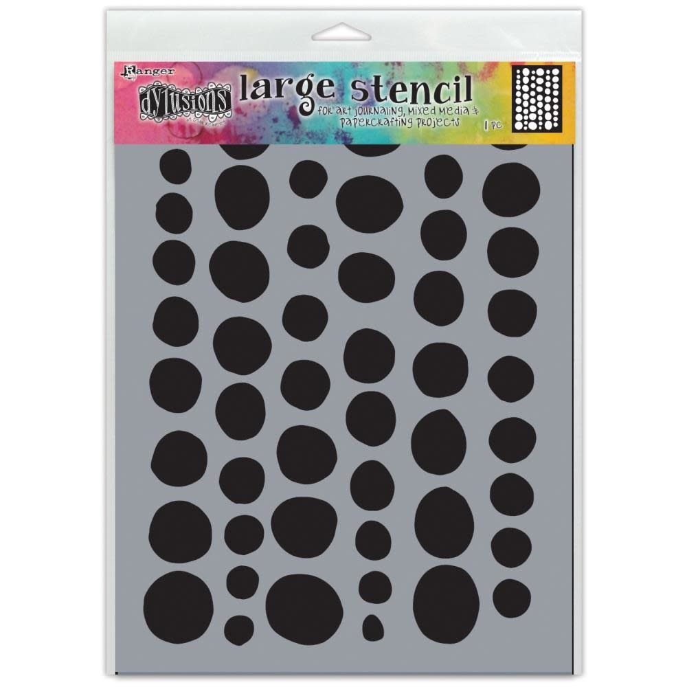 RANGER DYLUSIONS  COINS LARGE 9X12 STENCIL