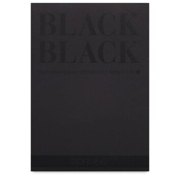 FABRIANO BLACK BLACK 8.5x12 PAD 20 SHEETS 300gms