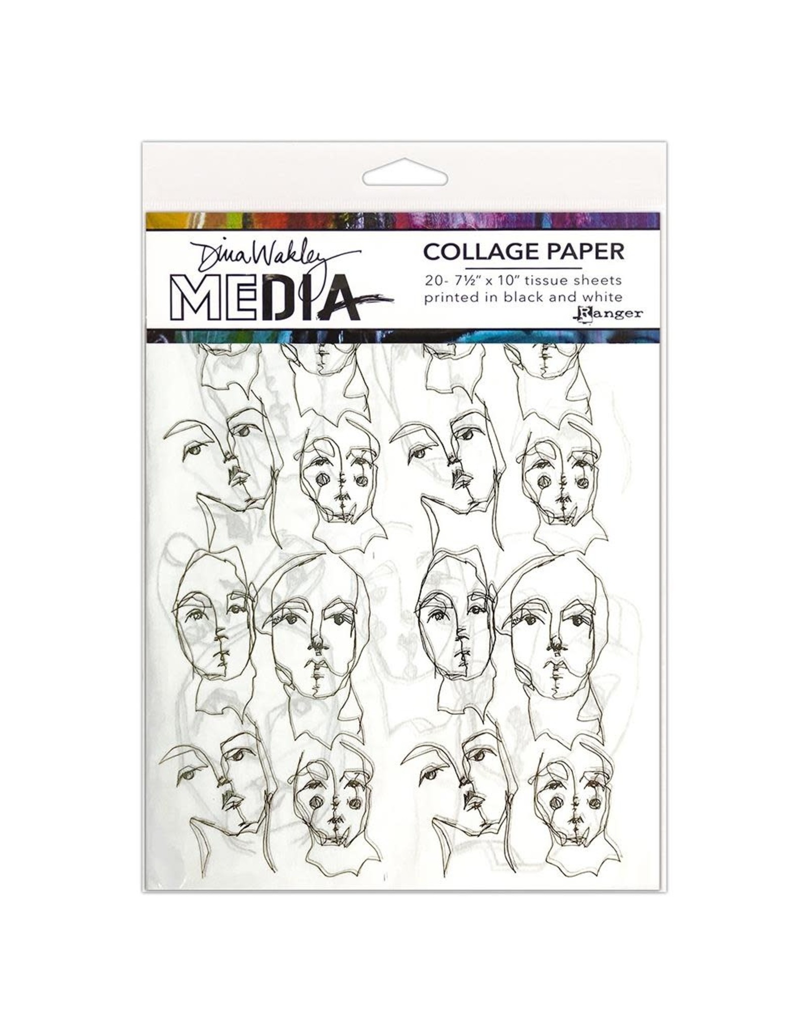 RANGER RANGER DINA WAKLEY MEDIA COLLAGE TISSUE PAPER CHURCH DOODLES 20PK 7.5X10