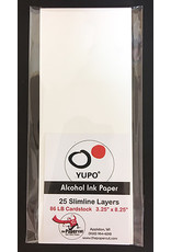 PAPER CUT THE PAPER CUT YUPO 3.25x8.25 WHITE 80 lb SLIMLINE LAYERS ALCOHOL INK PAPER 25/PK