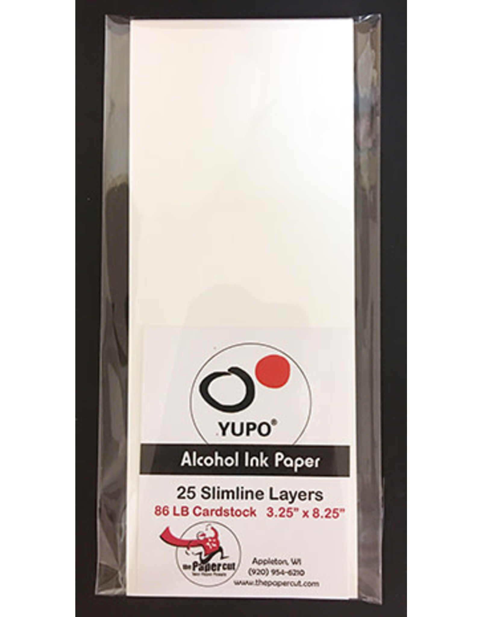 PAPER CUT THE PAPER CUT YUPO 3.25x8.25 WHITE 80 lb SLIMLINE LAYERS ALCOHOL INK PAPER 25/PK