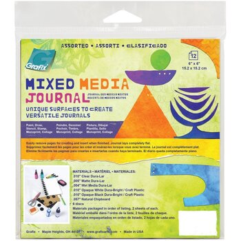 GRAFIX ASSORTED MIXED MEDIA 6x6 JOURNAL