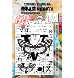 AALL & CREATE AALL & CREATE TRACY EVANS #598 MINUTES IN FLIGHT A7 ACRYLIC STAMP SET