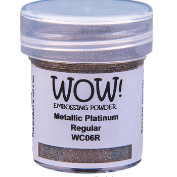 WOW! WOW! METALLIC PLATINUM REGULAR EMBOSSING POWDER 0.5OZ