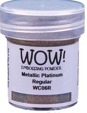 WOW! WOW! METALLIC PLATINUM REGULAR EMBOSSING POWDER 0.5OZ