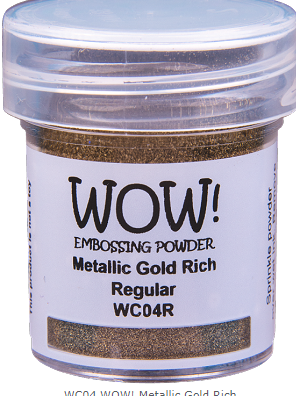 WOW! WOW! METALLIC GOLD RICH REGULAR EMBOSSING POWDER 0.5OZ
