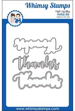 WHIMSY STAMPS WHIMSY STAMPS THANKS WORD WITH SHADOW DIE SET