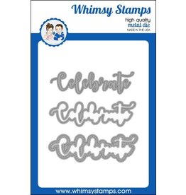WHIMSY STAMPS WHIMSY STAMPS CELEBRATE WORD AND SHADOW DIE SET