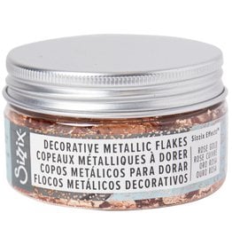 SIZZIX SIZZIX EFFECTZ ROSE GOLD DECORATIVE METALLIC FLAKES