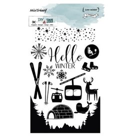 DIY & CIE DIY & CIE MIX CRÉATIF LOVE WINTER CLEAR STAMP SET