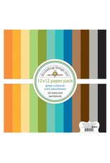 DOODLEBUG DESIGNS DOODLEBUG DESIGN GREAT OUTDOORS 12x12 PAPER PACK SOLID ASSORTMENT