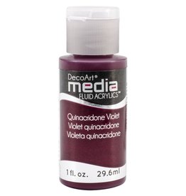 DECOART DECOART MEDIA FLUID ACRYLIC PAINT QUINACRIDONE VIOLET 1 OZ