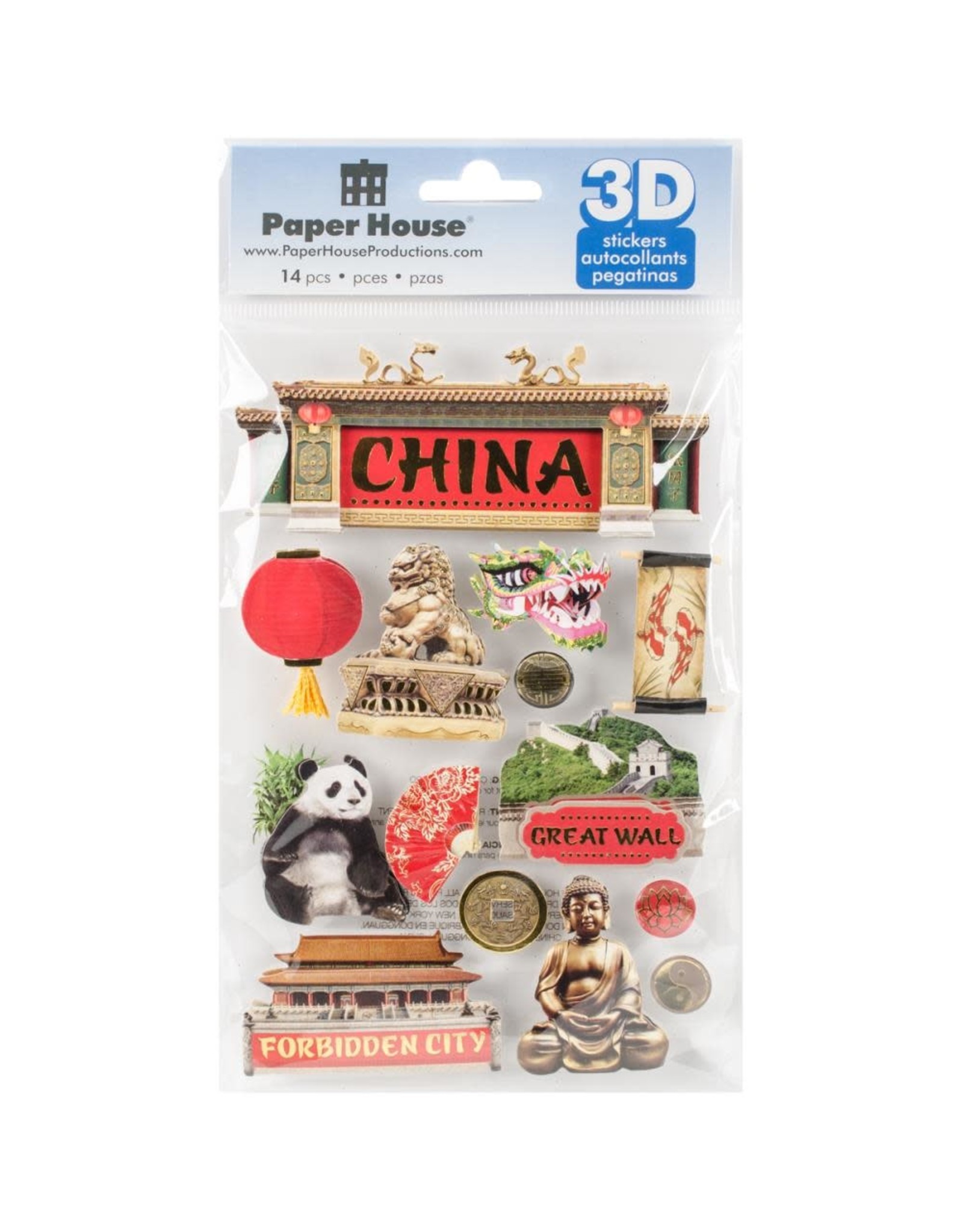 PAPER HOUSE PRODUCTIONS PAPER HOUSE CHINA 3D STICKERS
