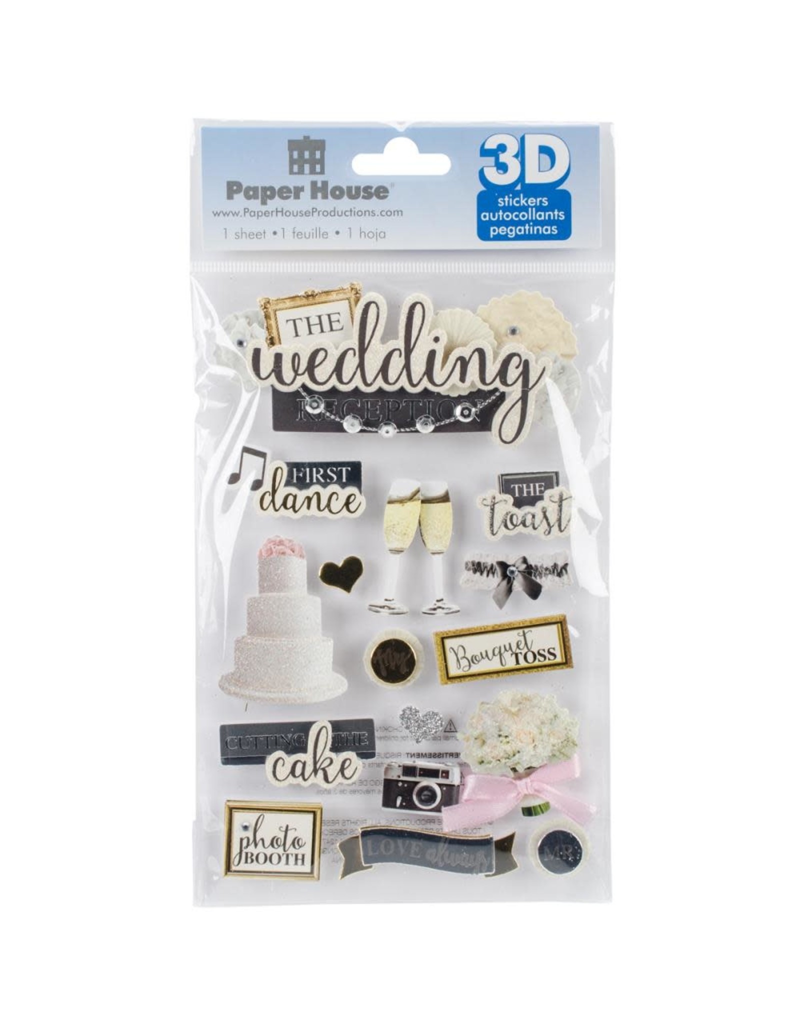PAPER HOUSE PRODUCTIONS PAPER HOUSE WEDDING RECEPTION 3D STICKERS