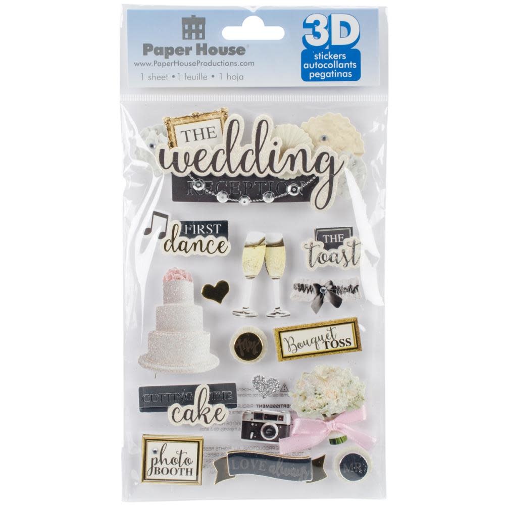 PAPER HOUSE PRODUCTIONS PAPER HOUSE WEDDING RECEPTION 3D STICKERS