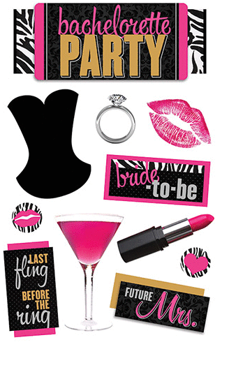 PAPER HOUSE PRODUCTIONS PAPER HOUSE BACHELORETTE PARTY 3D STICKERS