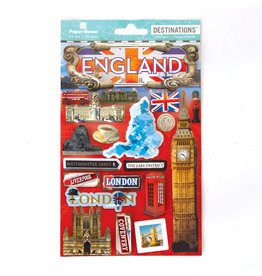 PAPER HOUSE PRODUCTIONS PAPER HOUSE DESTINATIONS ENGLAND 3D STICKERS