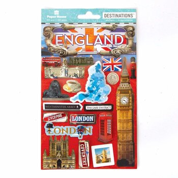 PAPER HOUSE PRODUCTIONS PAPER HOUSE DESTINATIONS ENGLAND 3D STICKERS