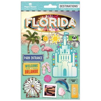 PAPER HOUSE PRODUCTIONS PAPER HOUSE DESTINATIONS ORLANDO FLORIDA 3D STICKERS