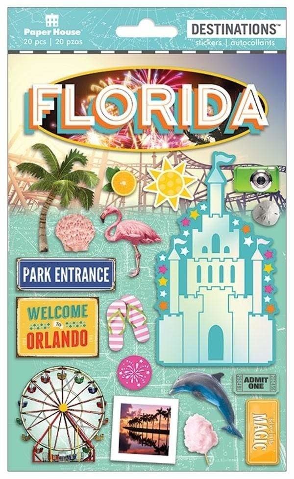 PAPER HOUSE PRODUCTIONS PAPER HOUSE DESTINATIONS FLORIDA MAGIC 3D STICKERS